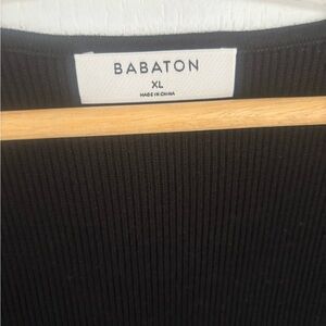 Babaton Black Ribbed Dress